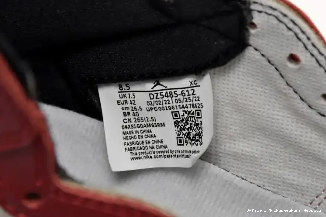 Official Maikesneakers Found Retro Jordan 1 DZ5485-612 High and Chicago Lost OG 0327